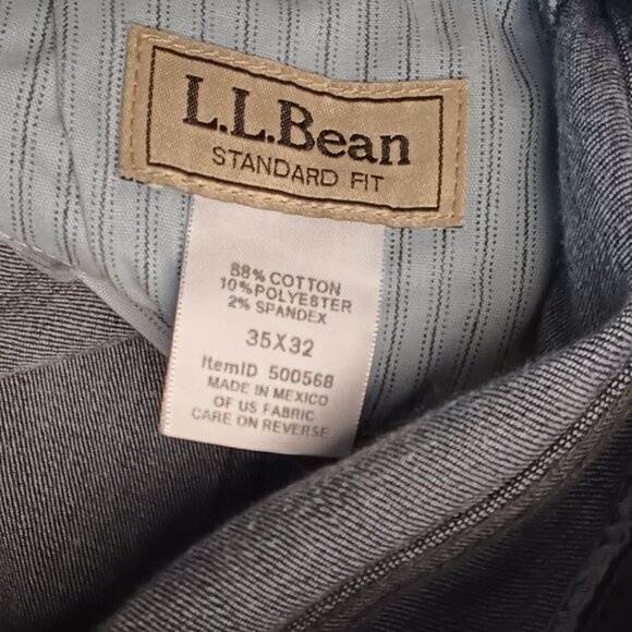 Men's L.L.Bean Jeans Size 35x32 Standard Fit Straight Leg Medium Wash - Picture 5 of 9